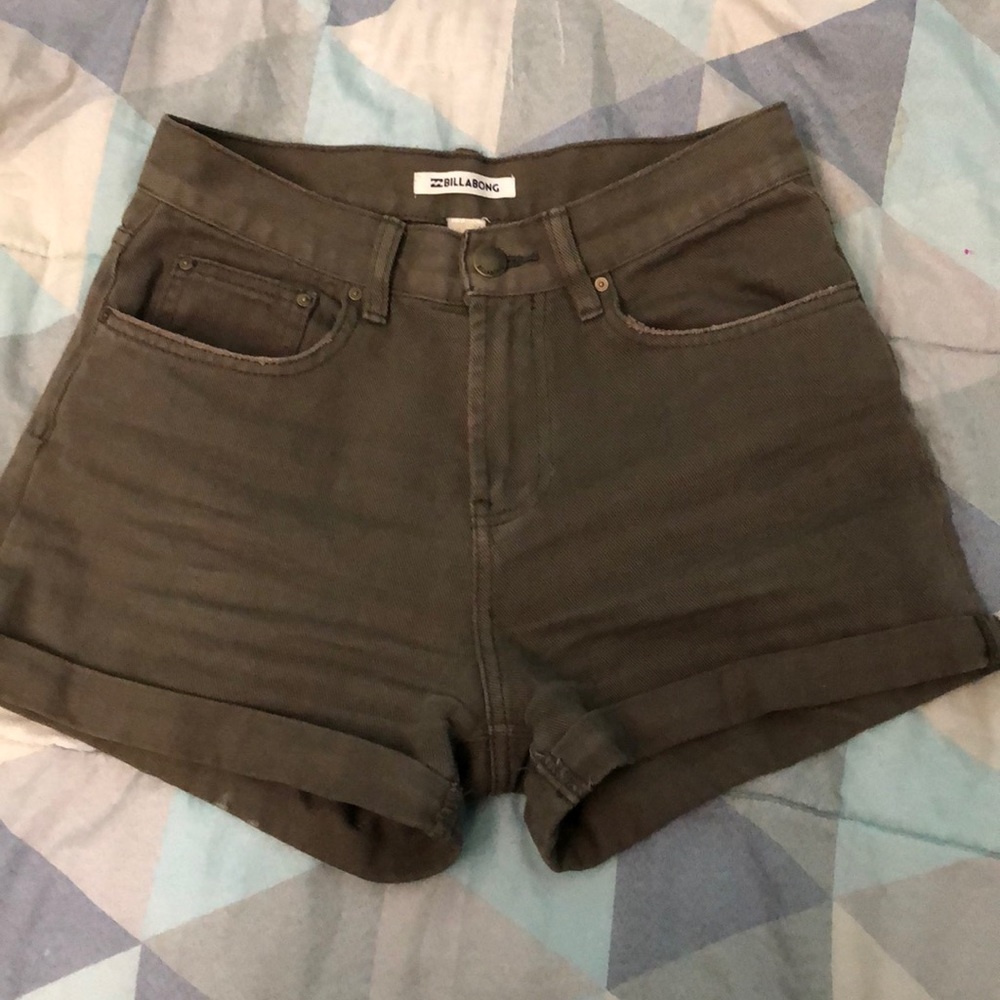 Billabong Army Green High Waisted Shorts